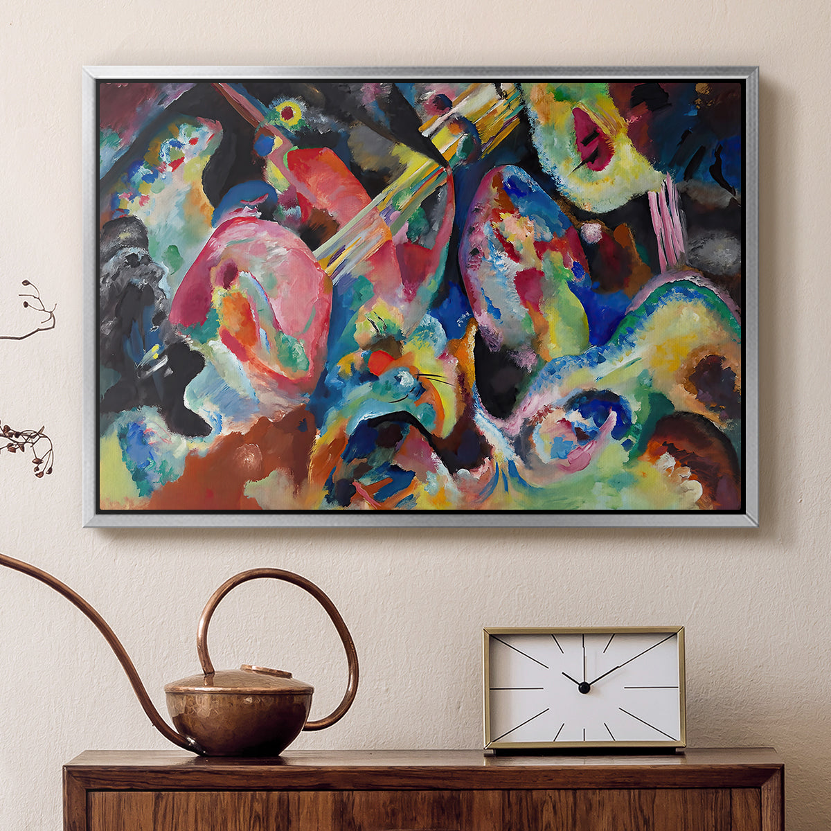 Improvisation. Deluge, 1913 - Floater Framed Canvas Print