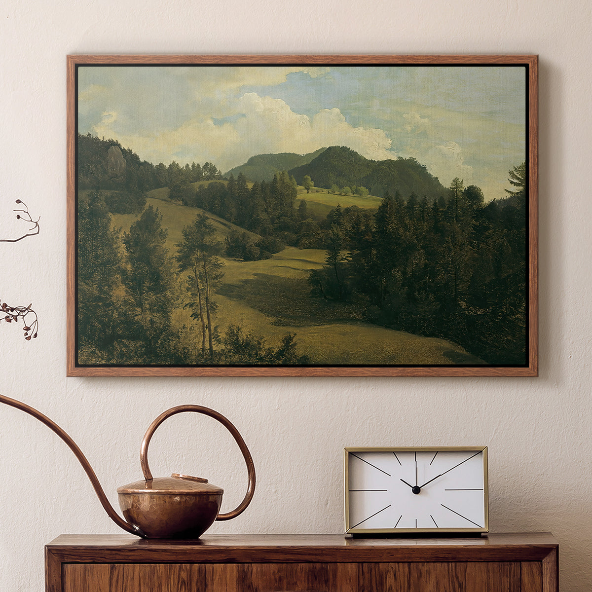 Landscape near Miesenbach, c. 1830 - Floater Framed Canvas Print