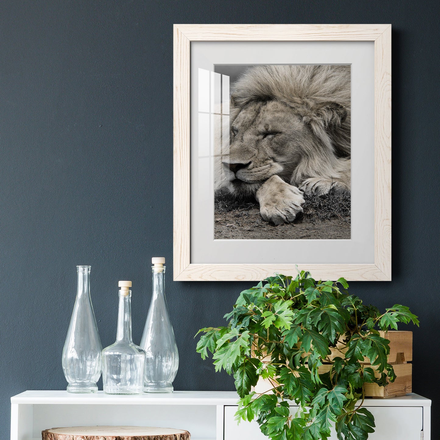 Sleepy Afternoon in Masai Mara - Premium Framed Print - Distressed Barnwood Frame - Ready to Hang