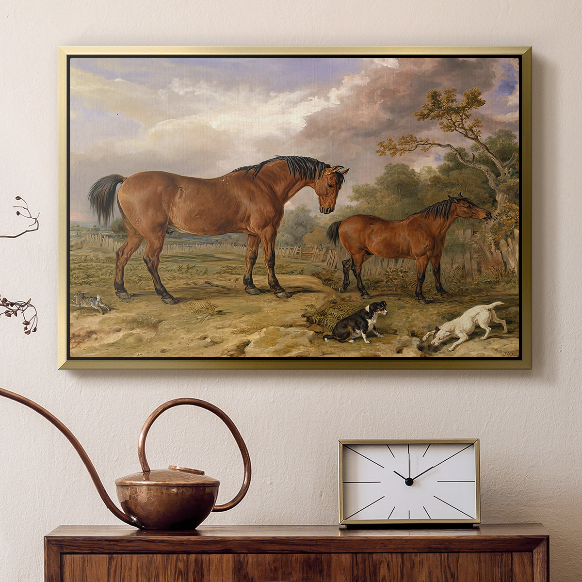 Portrait of Reformer, Blucher, Tory and Crib, Property of Rowland Alston, Esq., M.P., 1835 - Floater Framed Canvas Print