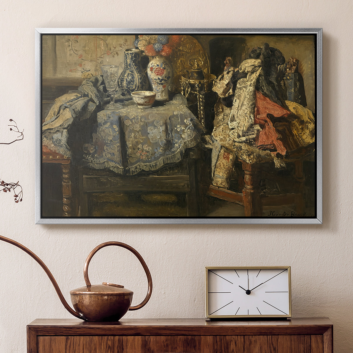 Still Life Requisites, 1885 - Floater Framed Canvas Print