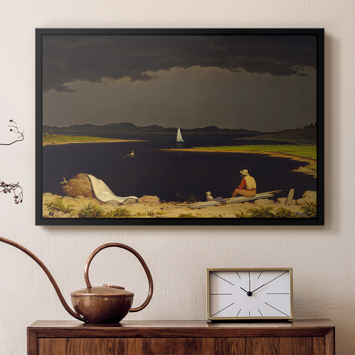 Approaching Thunder Storm, 1859 - Floater Framed Canvas Print