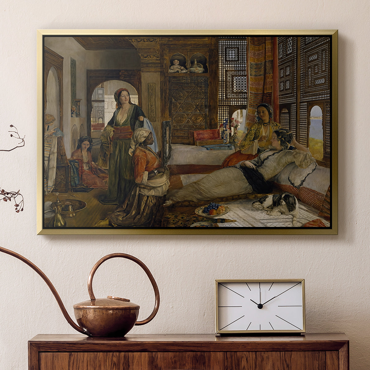 The Harem, 1876 - Floater Framed Canvas Print