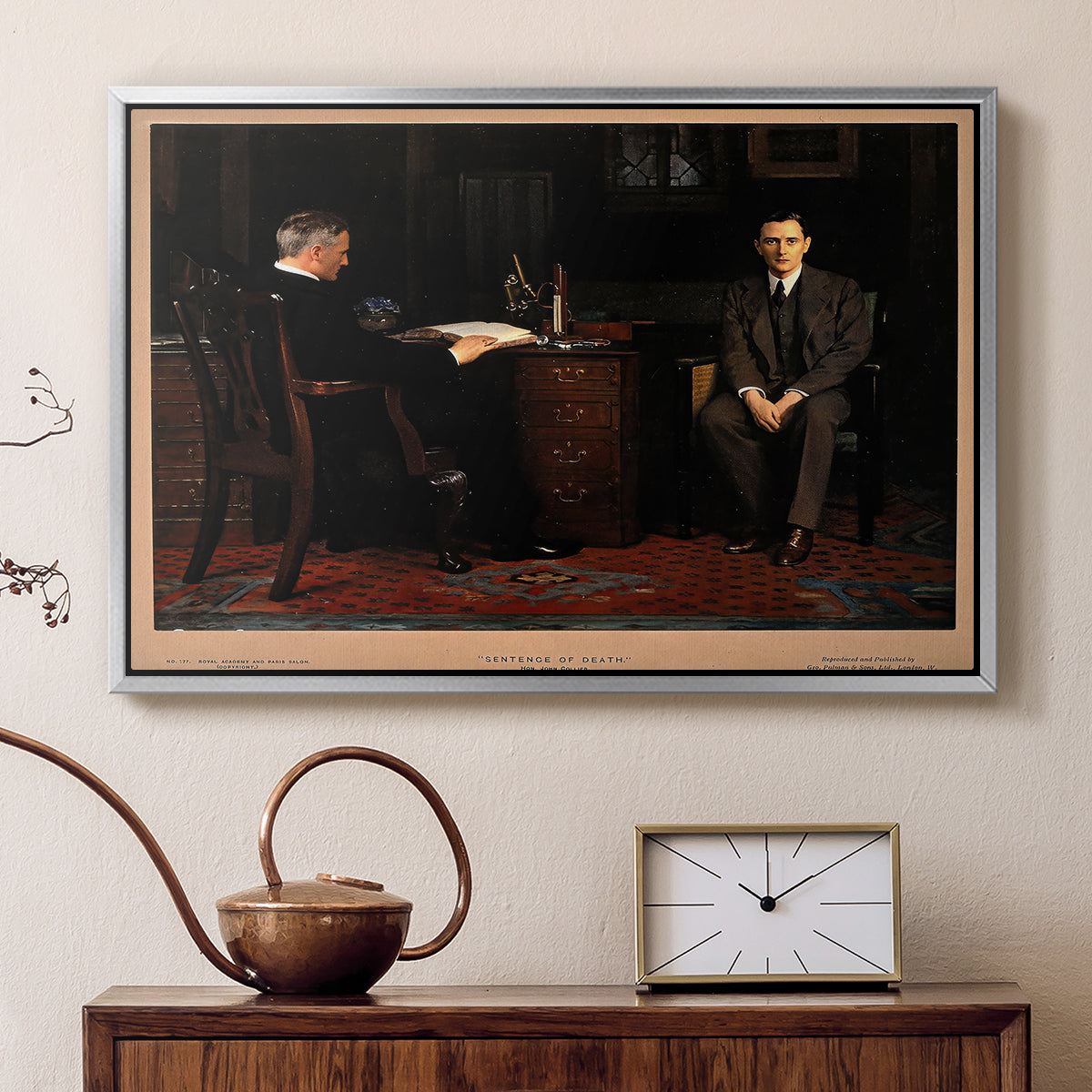 The Sentence of Death, 1908 - Floater Framed Canvas Print