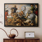 The Wolf and Fox Hunt, c. 1616 - Floater Framed Canvas Print