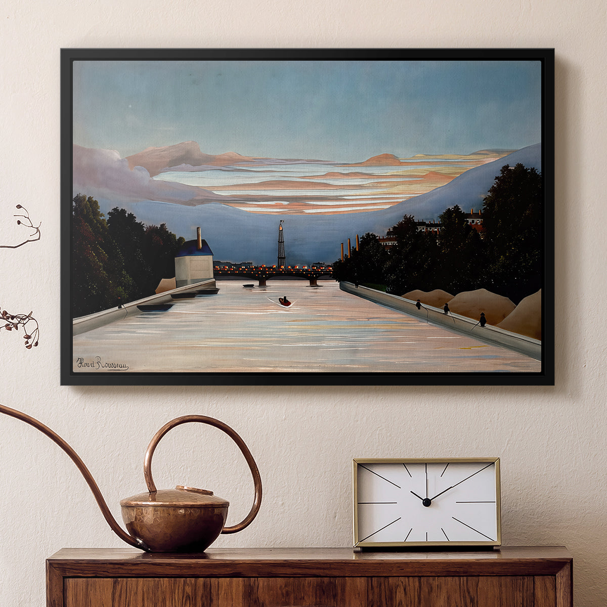 The Eiffel Tower, c. 1898 - Floater Framed Canvas Print