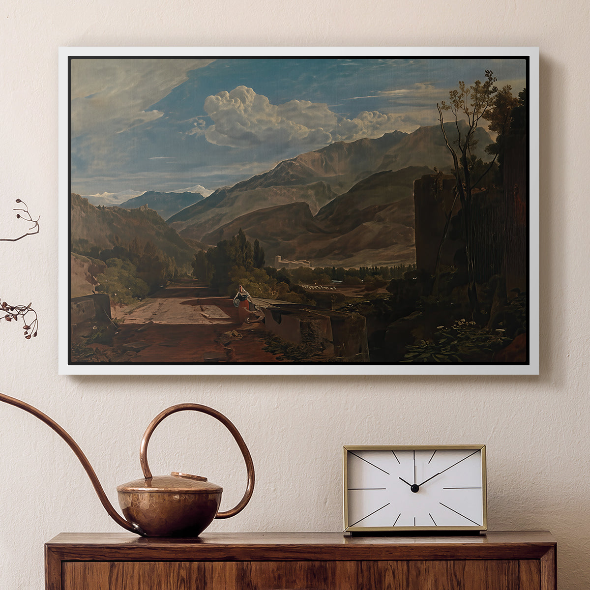 Bonneville, Savoy, 1803 - Floater Framed Canvas Print