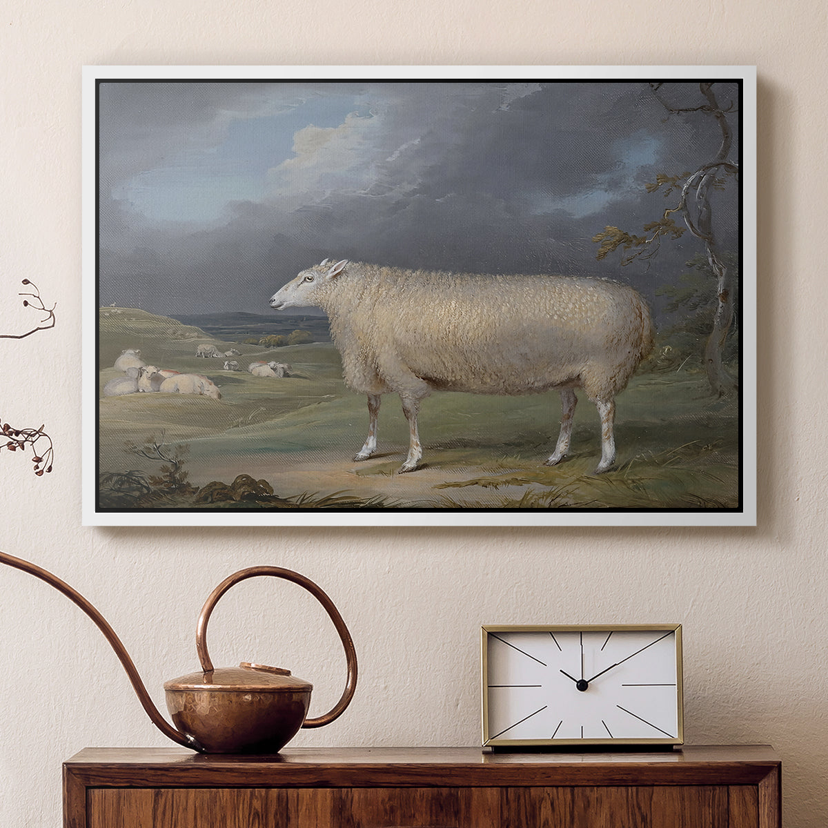 A Border Leicester Ewe, c. 1795-1800 - Floater Framed Canvas Print