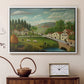 Pastoral Landscape with Stream, Fisherman and Strollers, 1875-1880 - Floater Framed Canvas Print