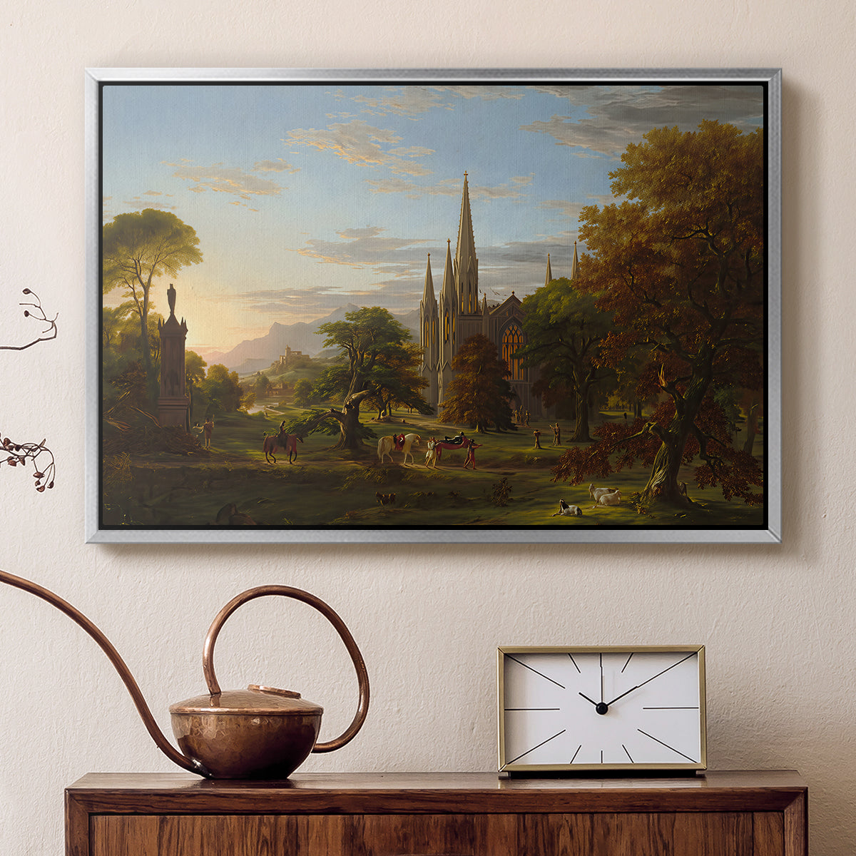 The Return, 1837 - Floater Framed Canvas Print