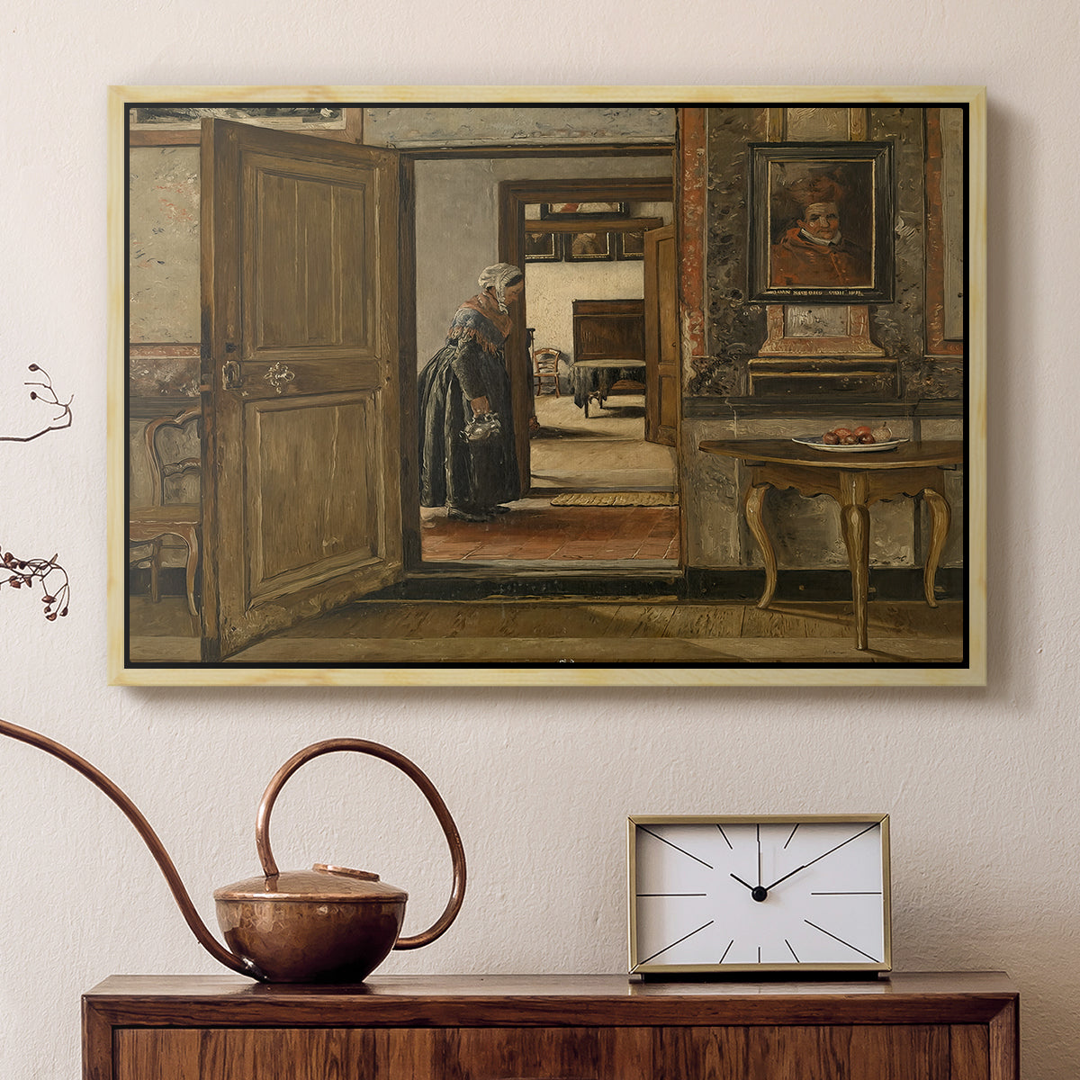 Interior of the Terninck Institution in Antwerp, 1884 - Floater Framed Canvas Print