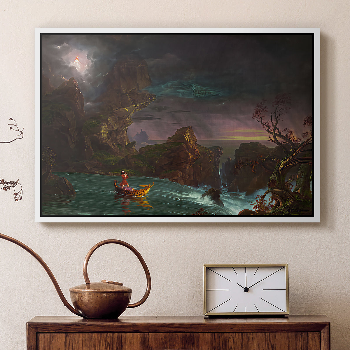 The Voyage of Life: Manhood, 1842 - Floater Framed Canvas Print