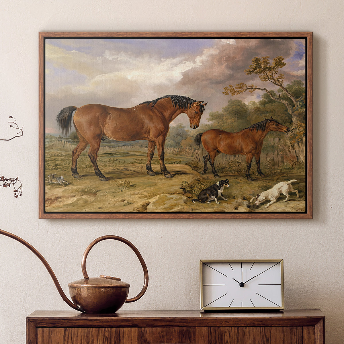 Portrait of Reformer, Blucher, Tory and Crib, Property of Rowland Alston, Esq., M.P., 1835 - Floater Framed Canvas Print
