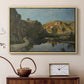 River Landscape with Cliffs, c. 1850-1860 - Floater Framed Canvas Print