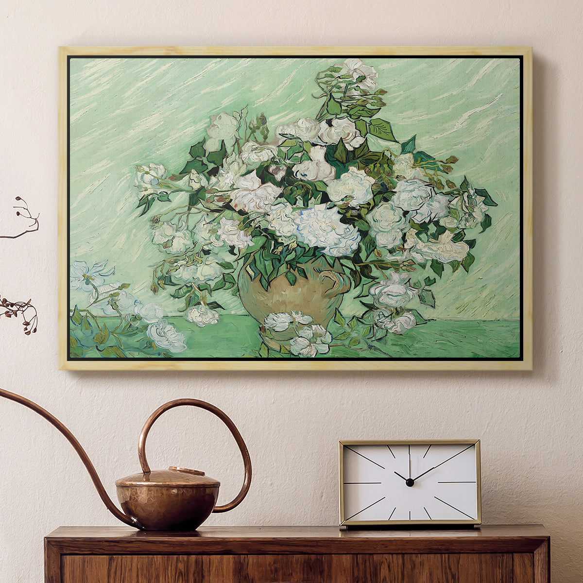 Roses, 1890 - Floater Framed Canvas Print