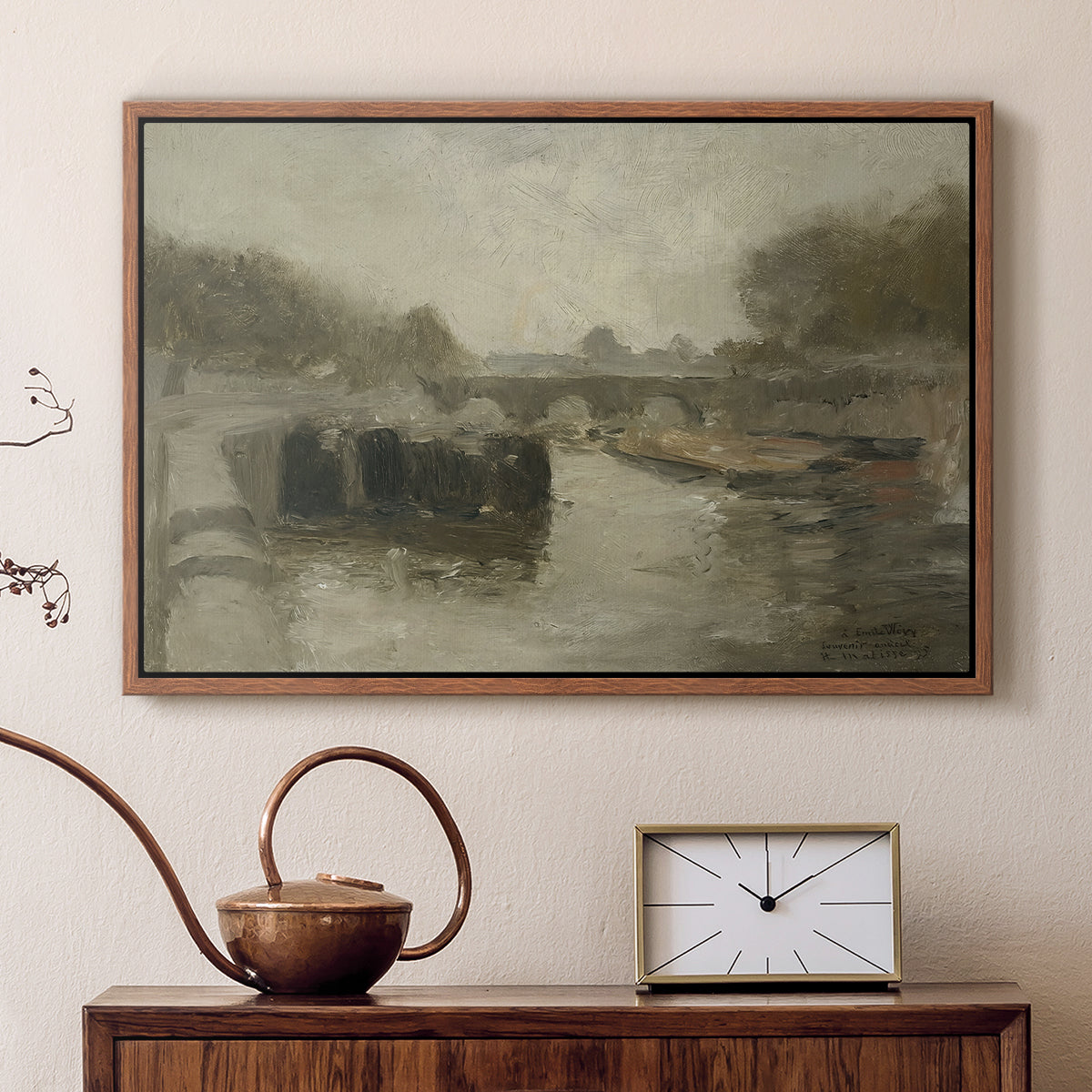 The Bridge (Le pont), 1895 - Floater Framed Canvas Print