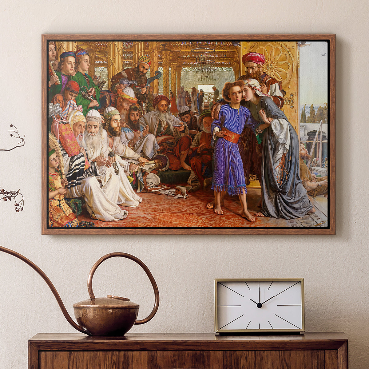 The Finding of the Saviour in the Temple, 1854-1860 - Floater Framed Canvas Print