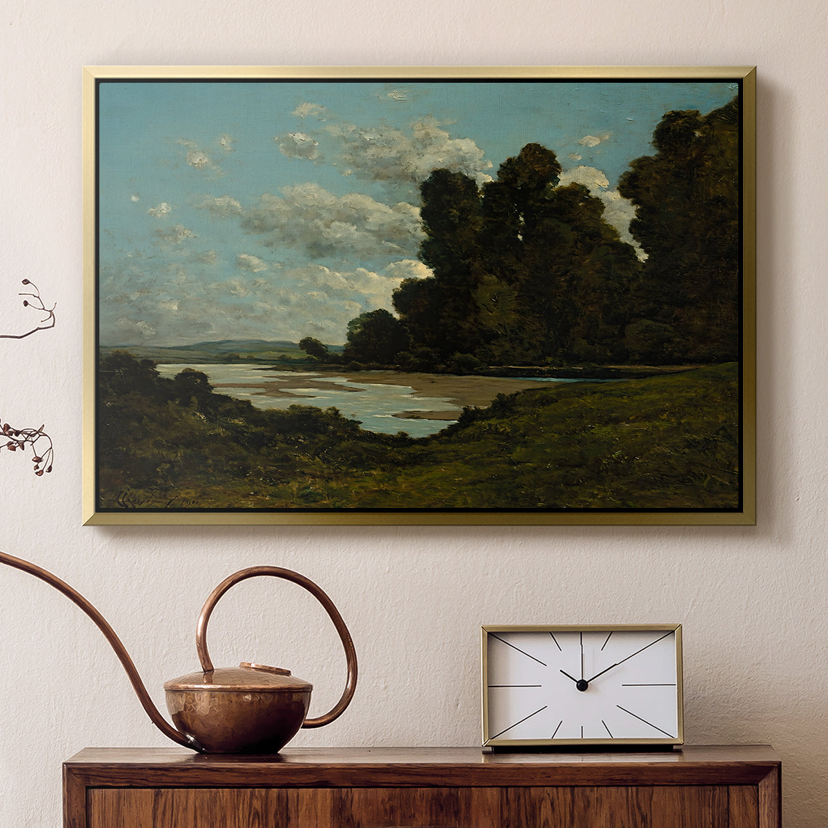 The River Loire at Nevers, 1901 - Floater Framed Canvas Print