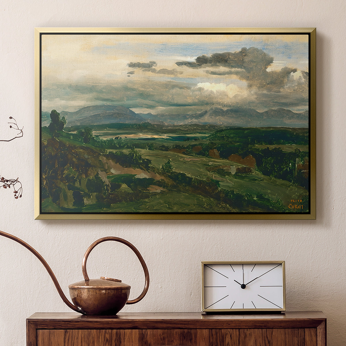 Civita Castellana, c. 1860s - Floater Framed Canvas Print