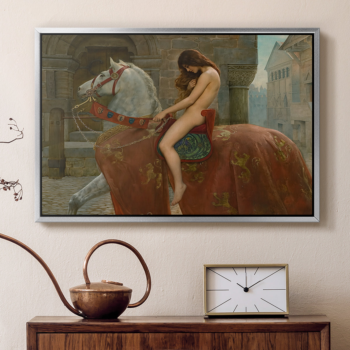 Lady Godiva, 1898 - Floater Framed Canvas Print