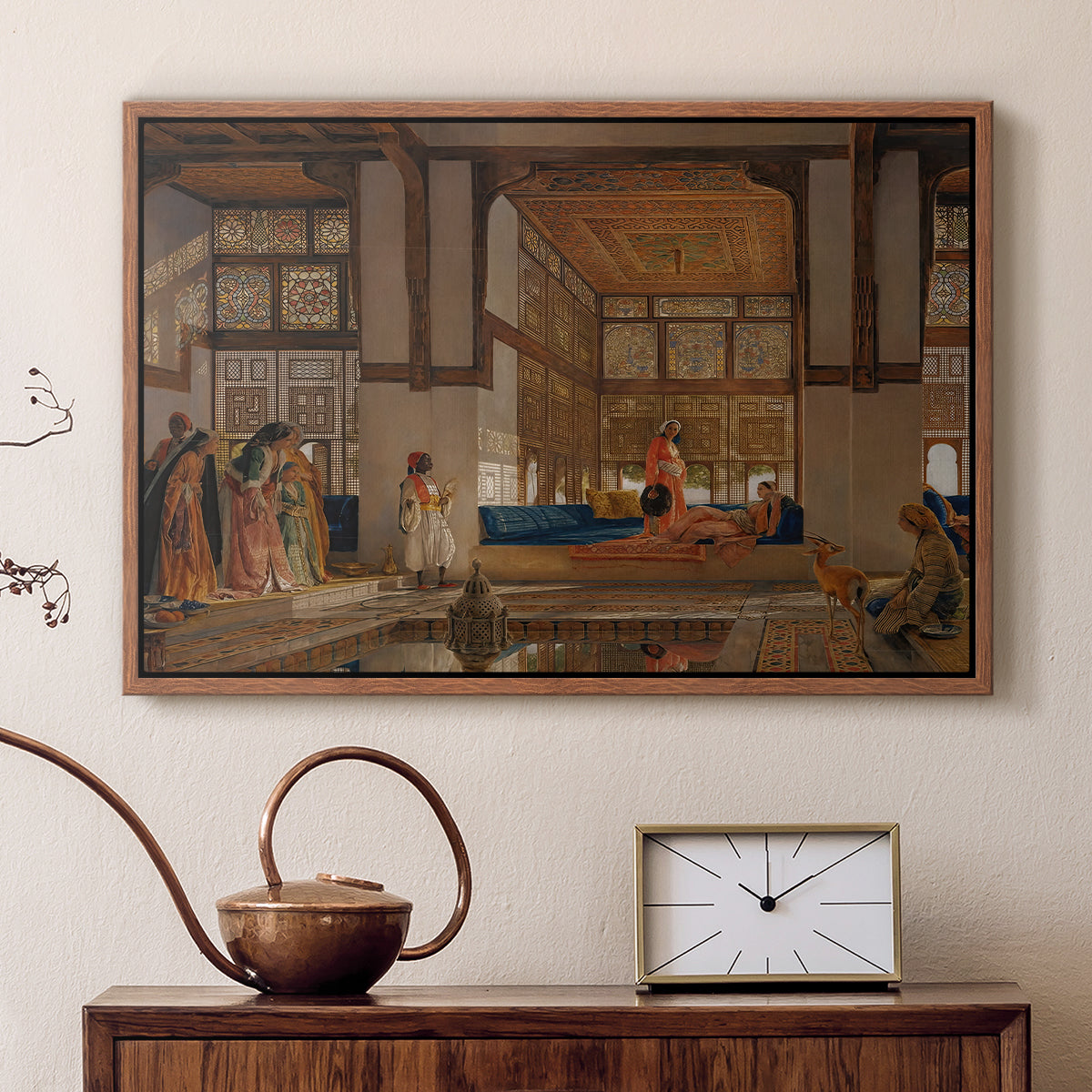 A Lady Receiving Visitors (The Reception), 1873 - Floater Framed Canvas Print