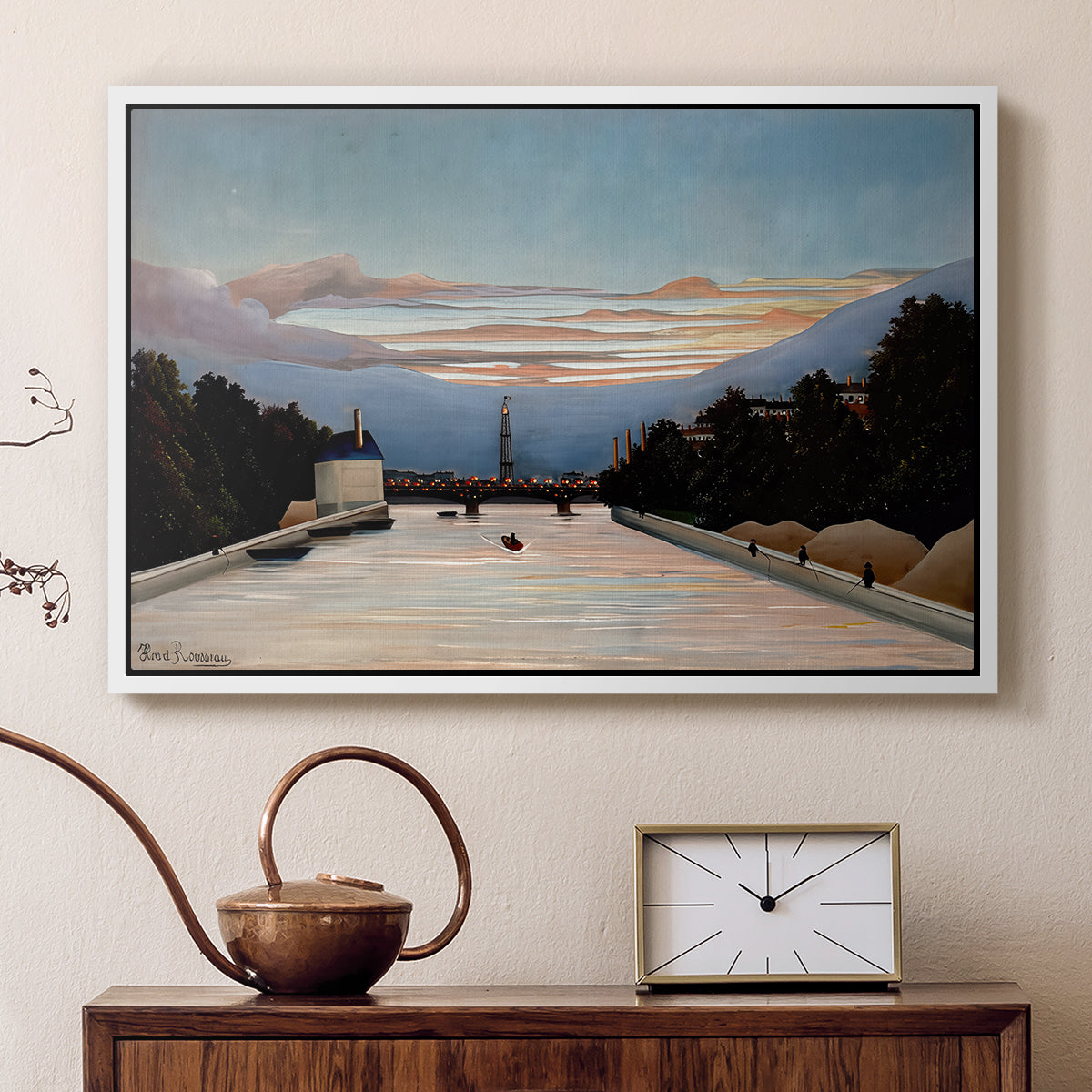 The Eiffel Tower, c. 1898 - Floater Framed Canvas Print