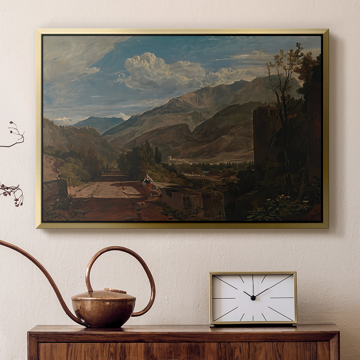 Bonneville, Savoy, 1803 - Floater Framed Canvas Print