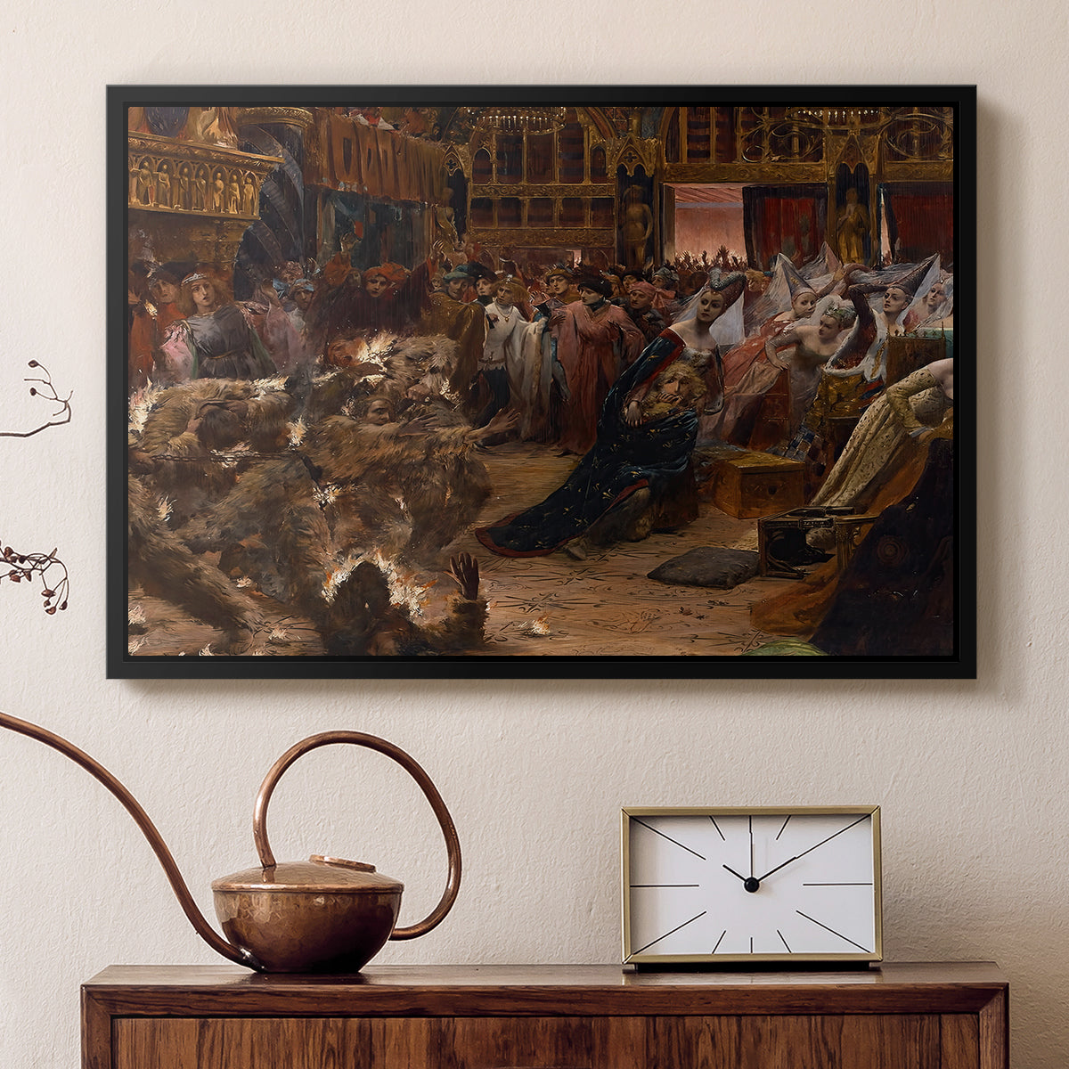 Ball of the Burning Men, 1889 - Floater Framed Canvas Print