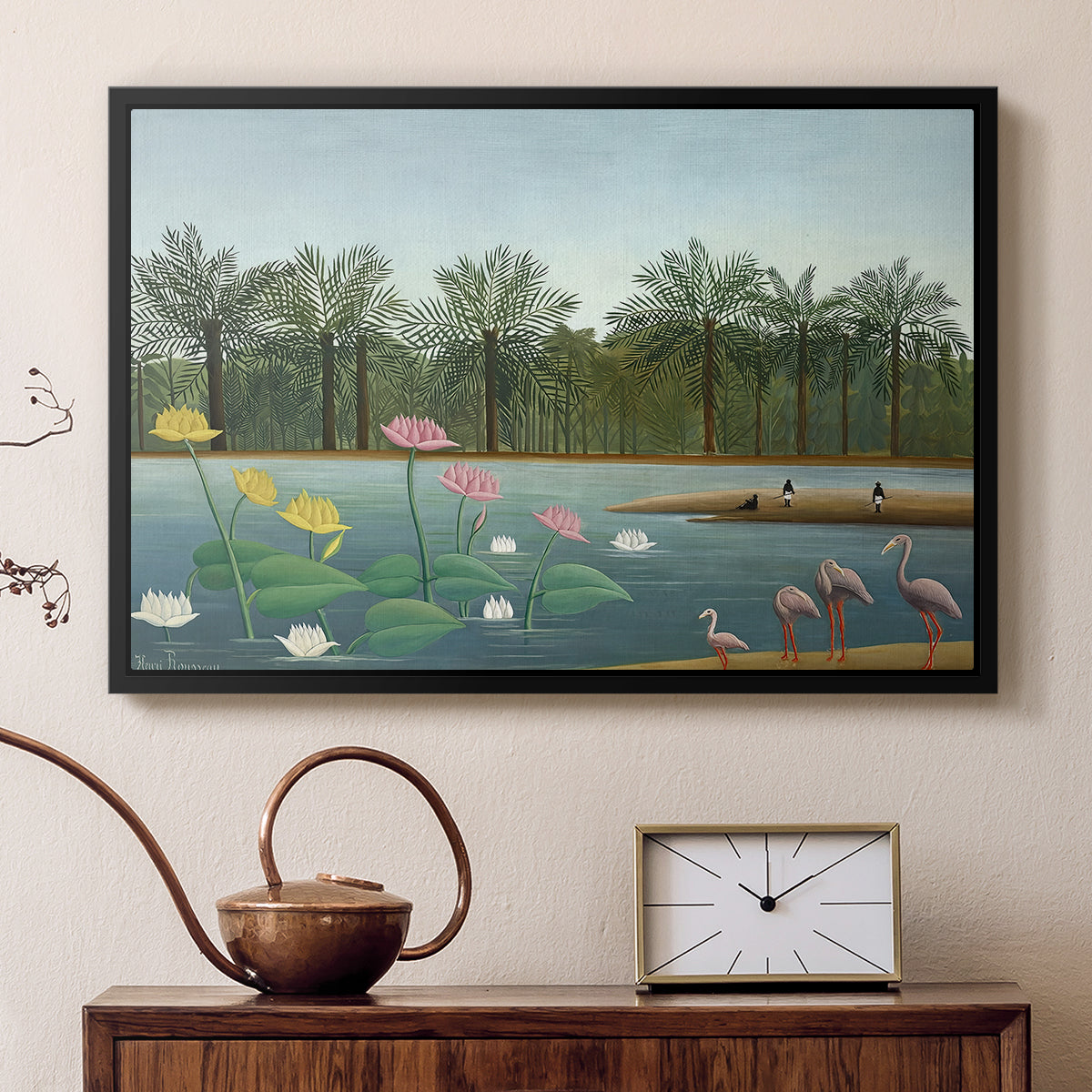 The Flamingoes (Les Flamants), 1907 - Floater Framed Canvas Print