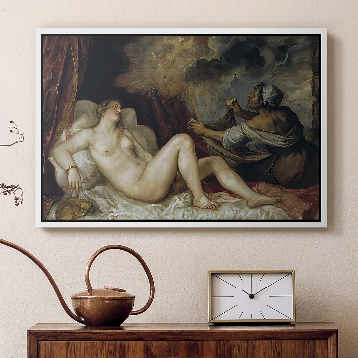Danaë, c. 1560-1565 - Floater Framed Canvas Print