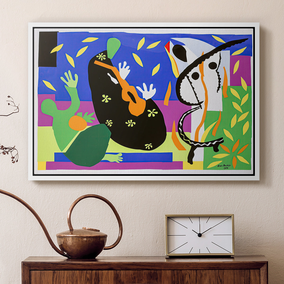 The Sorrows of the King, 1952 - Floater Framed Canvas Print