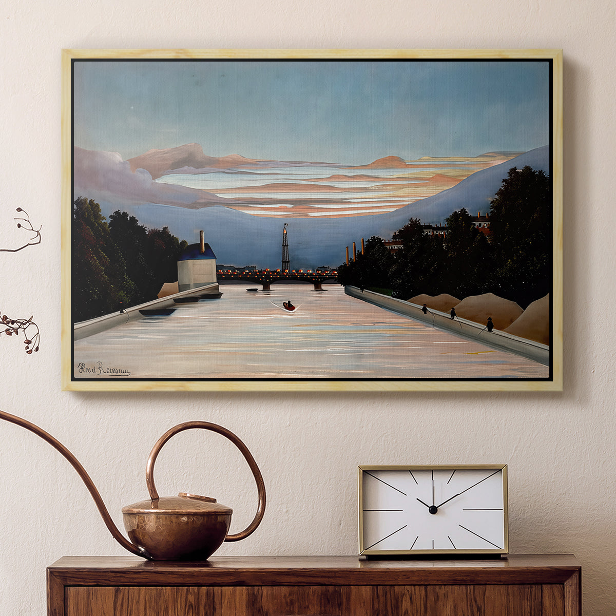 The Eiffel Tower, c. 1898 - Floater Framed Canvas Print