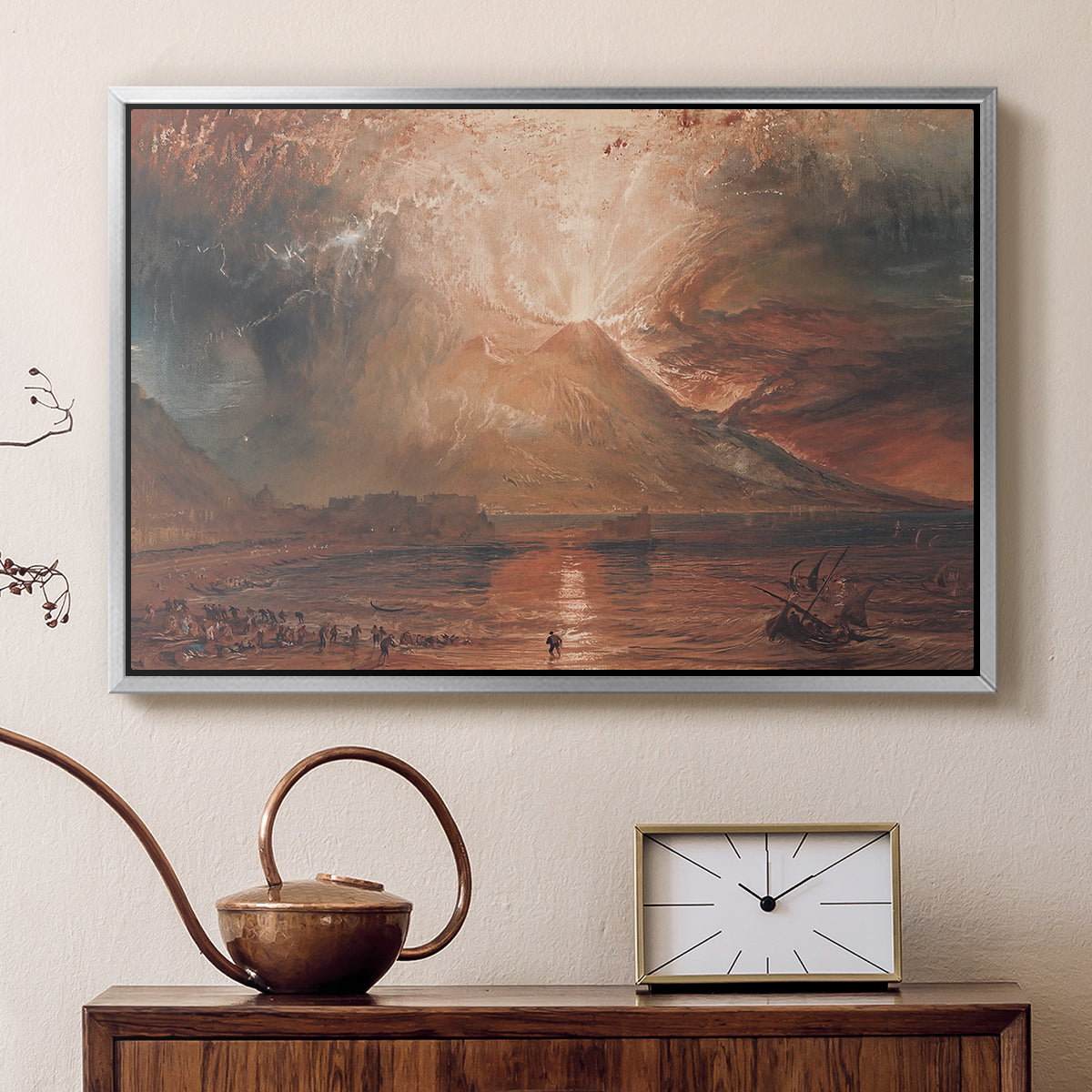 Vesuvius in Eruption, c. 1817 - Floater Framed Canvas Print