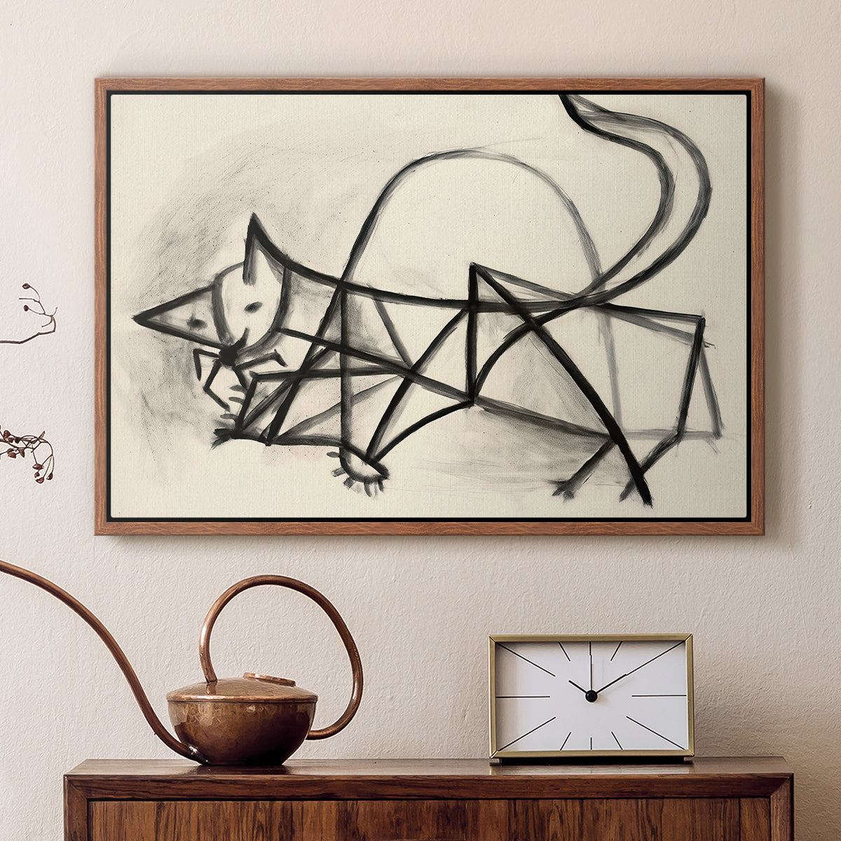 Study of a Cat (Étude de chat), 1946 - Floater Framed Canvas Print