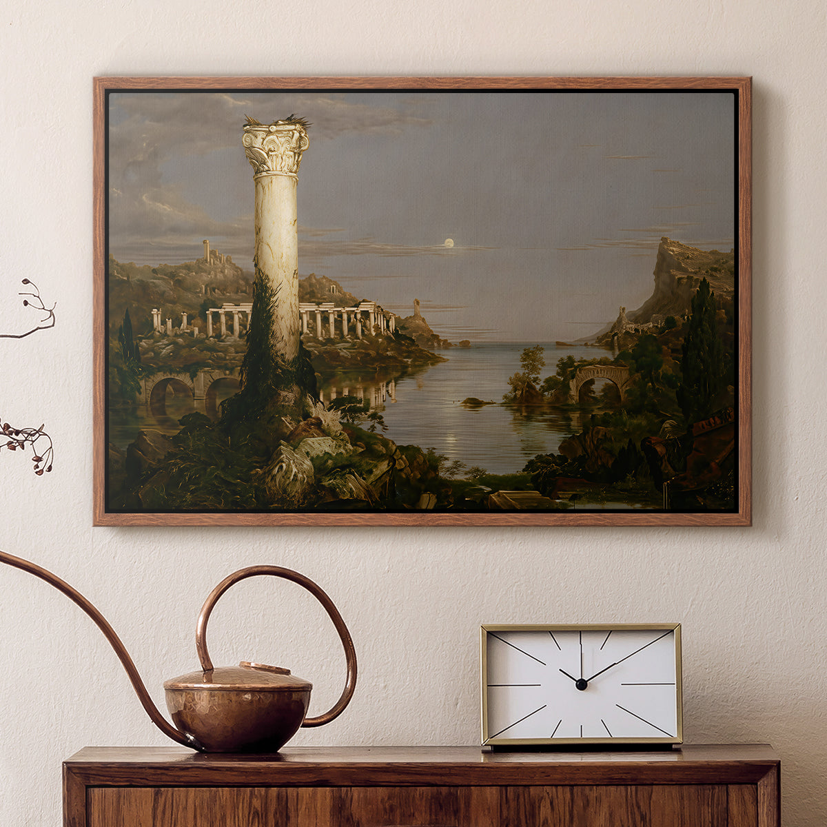 The Course of Empire: Desolation, 1836 - Floater Framed Canvas Print