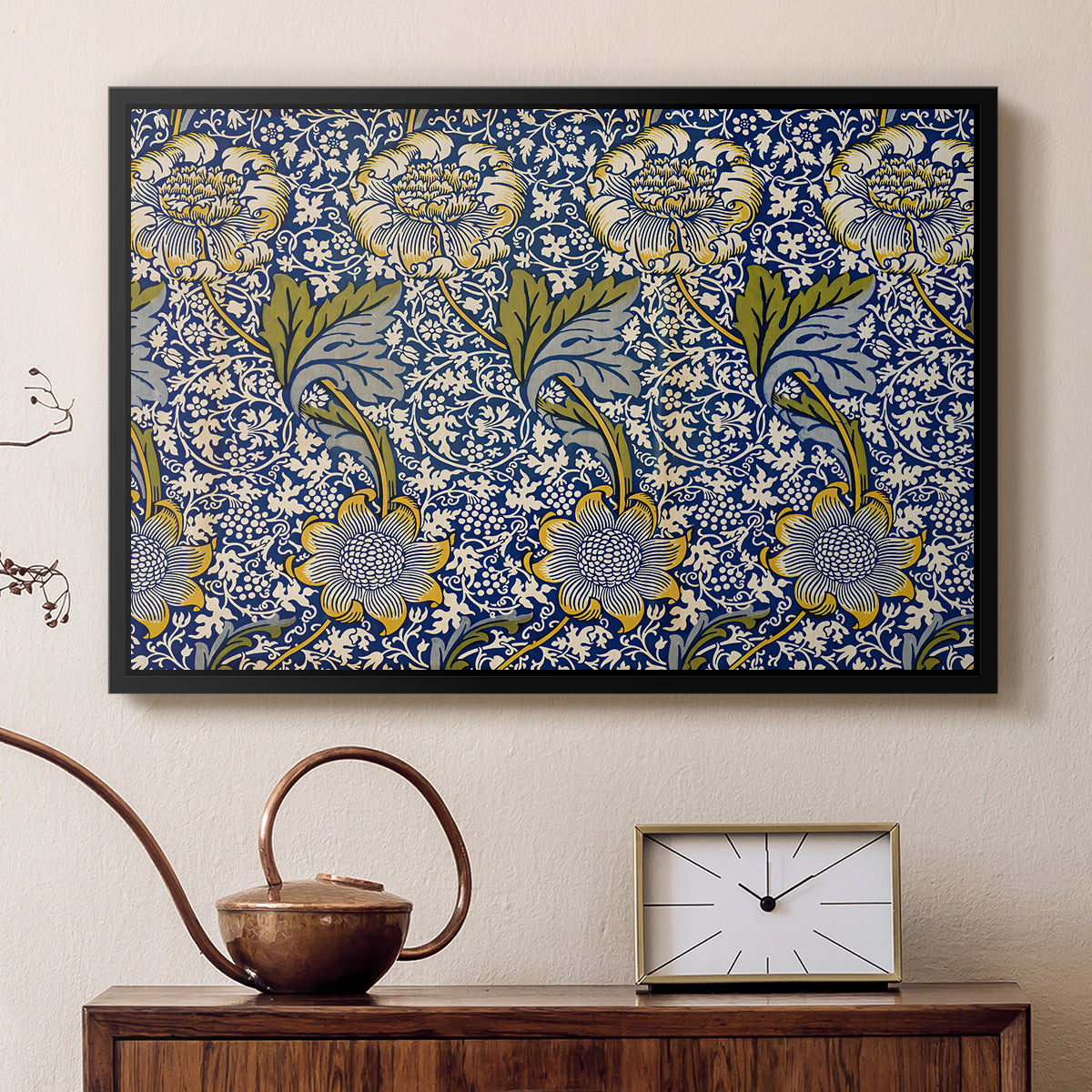 Kennet - Indigo/Gold, 1883 - Floater Framed Canvas Print