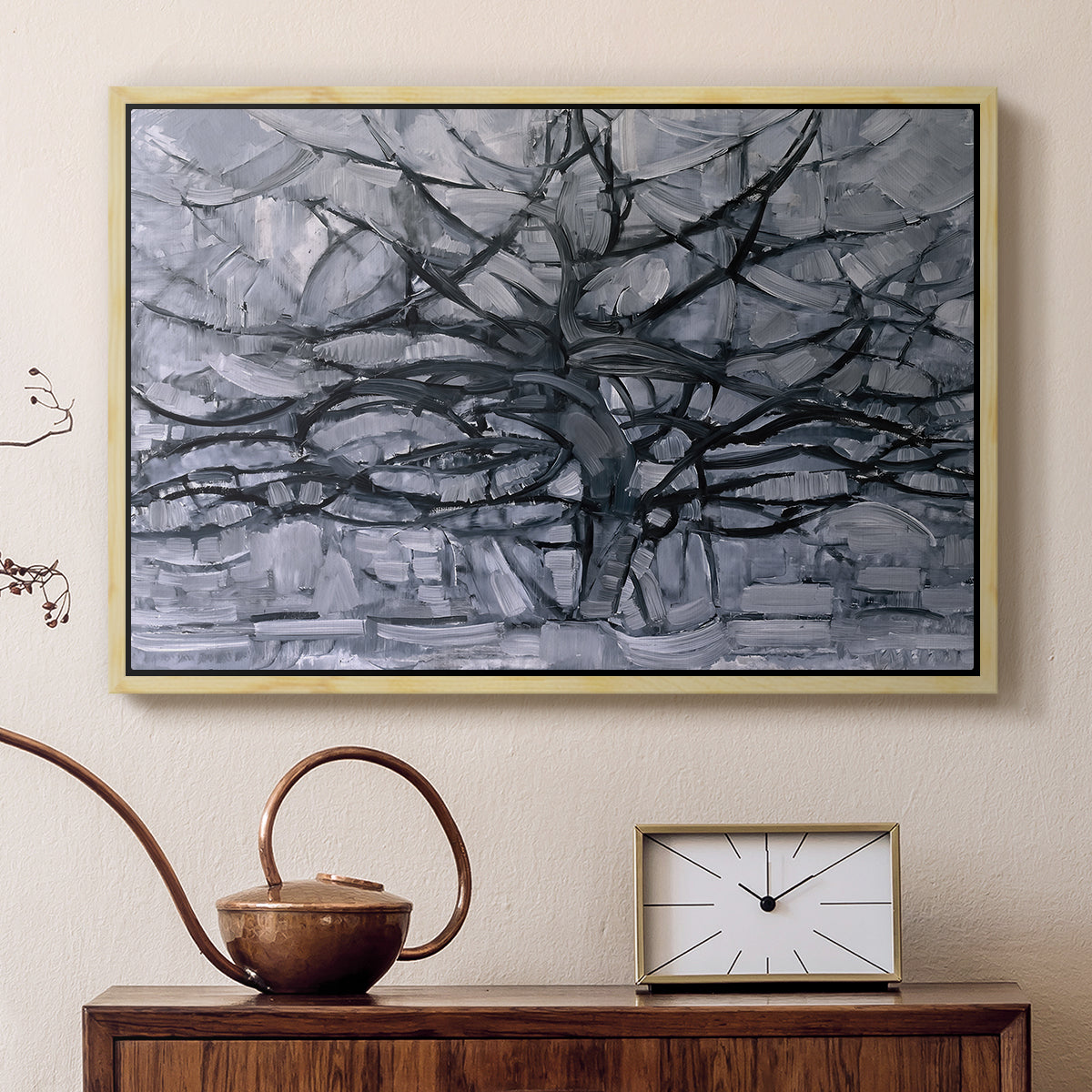The Gray Tree, 1911 - Floater Framed Canvas Print