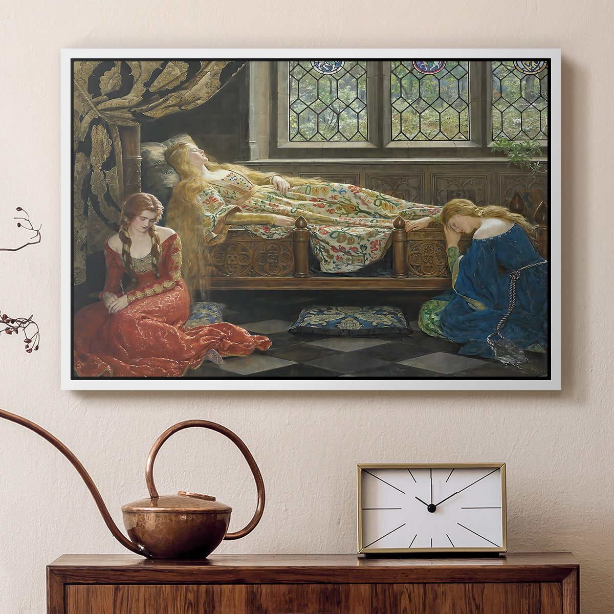 The Sleeping Beauty, 1921 - Floater Framed Canvas Print