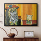 Woman Yelling at a Cat Meme (Picasso Parody) - Floater Framed Canvas Print