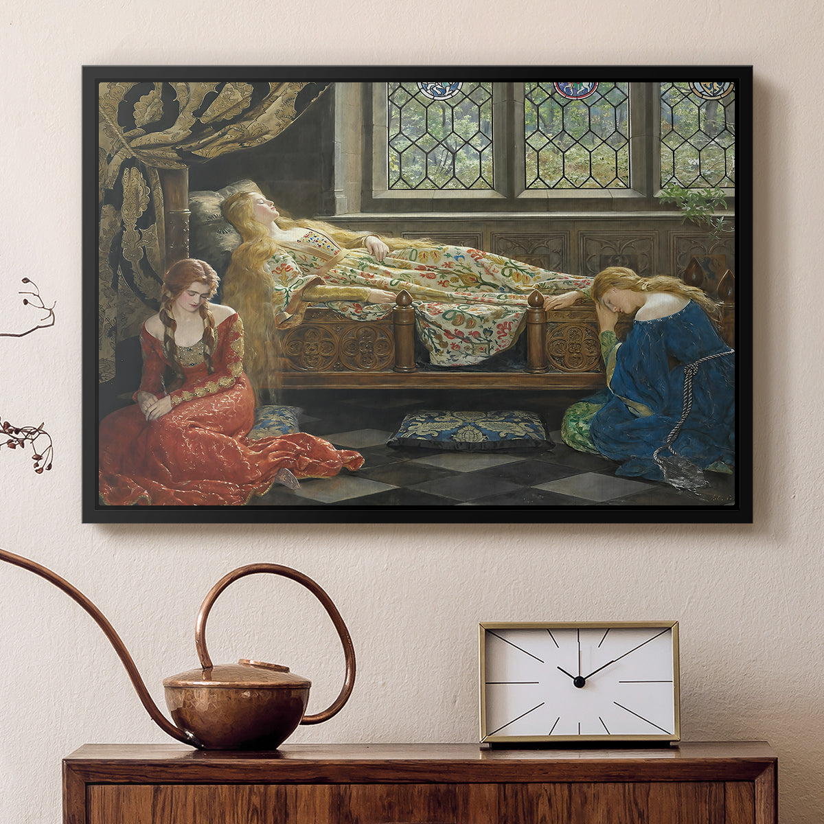 The Sleeping Beauty, 1921 - Floater Framed Canvas Print