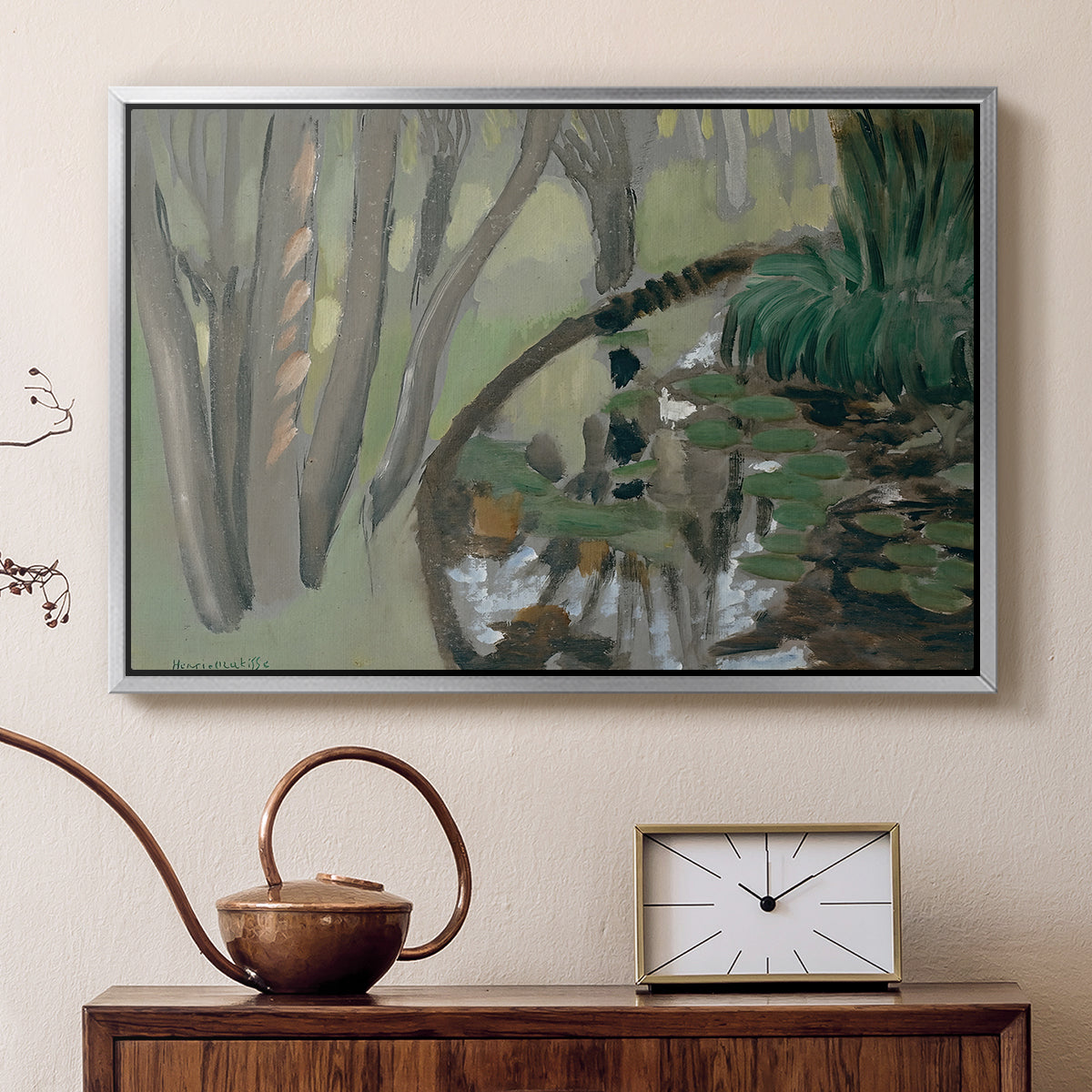 The Stream, Maintenon, 1918 - Floater Framed Canvas Print