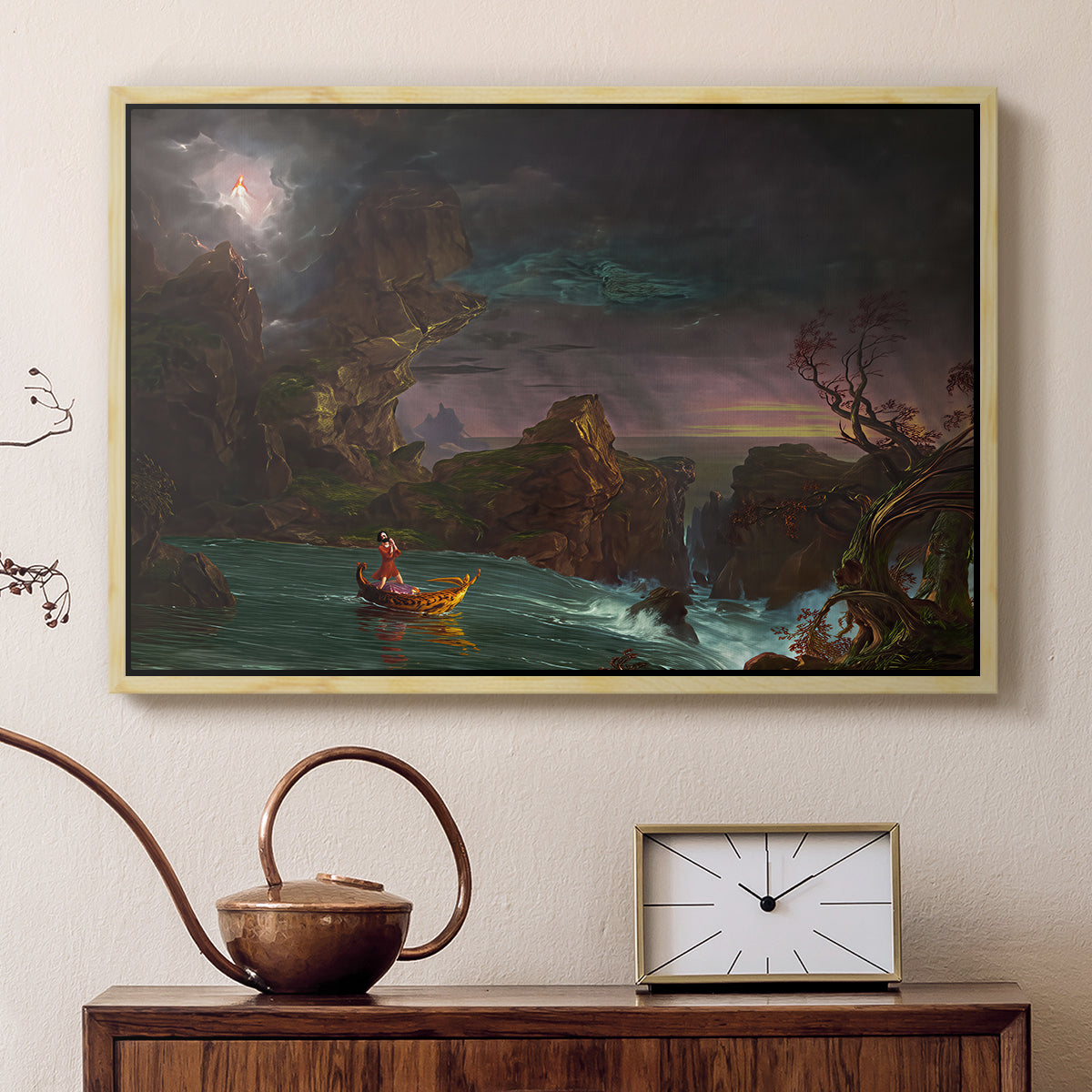 The Voyage of Life: Manhood, 1842 - Floater Framed Canvas Print