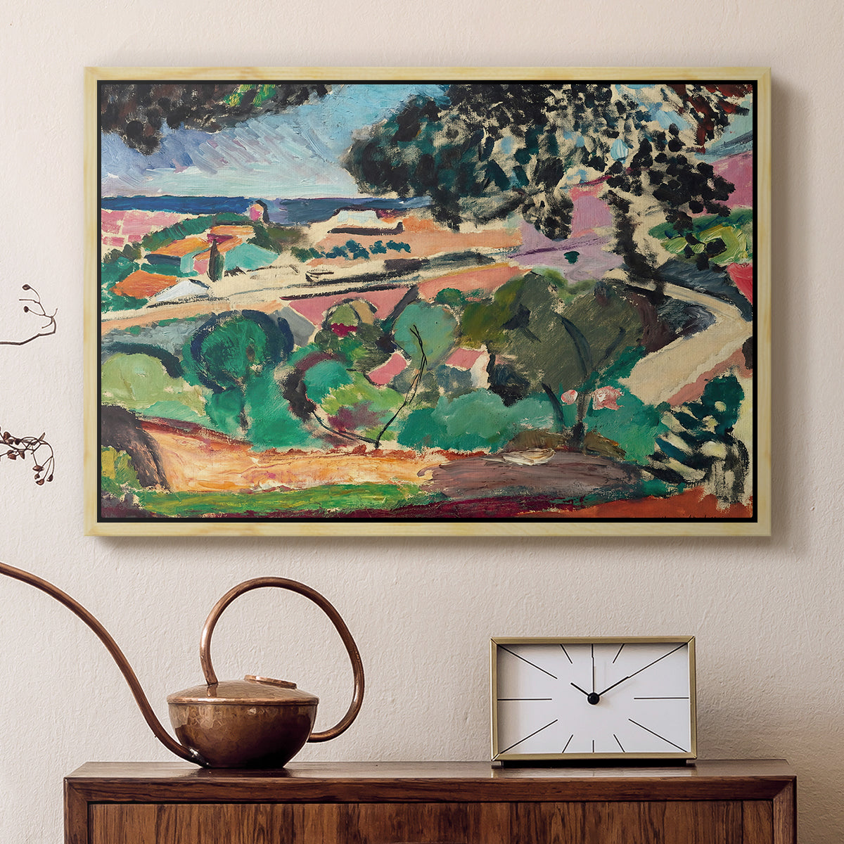 Landscape at Collioure, 1907 - Floater Framed Canvas Print