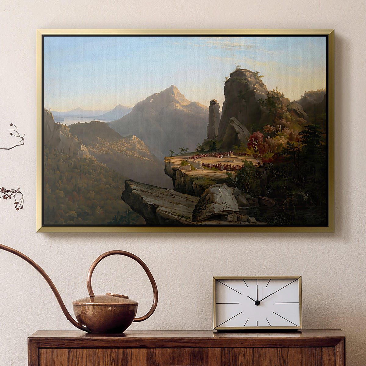Scene from “The Last of the Mohicans”, 1827 - Floater Framed Canvas Print