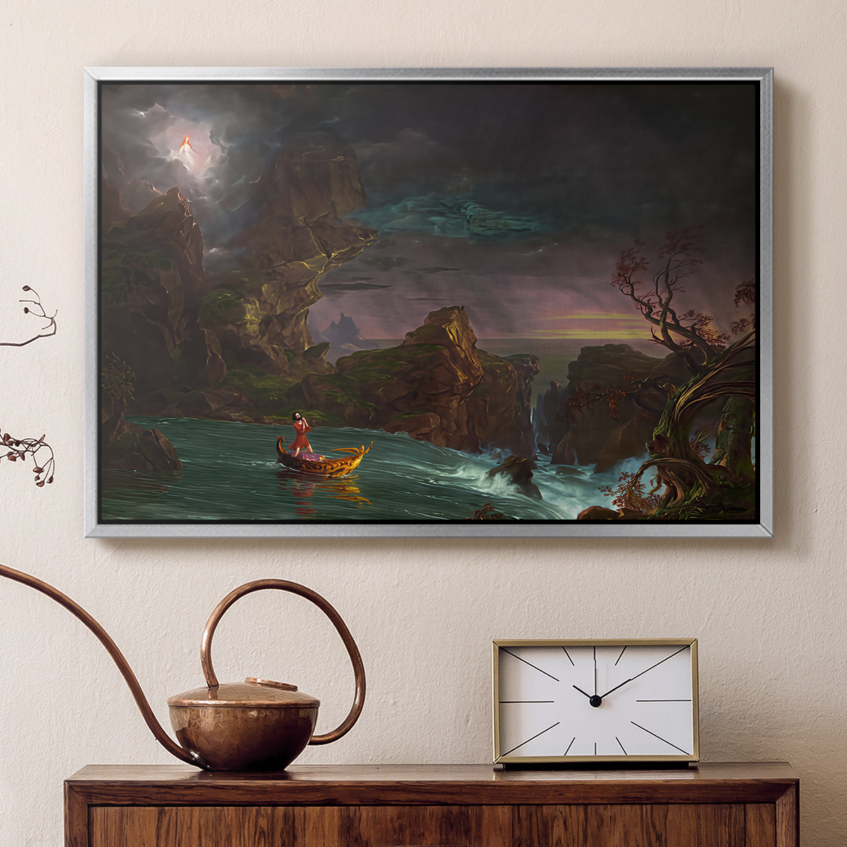 The Voyage of Life: Manhood, 1842 - Floater Framed Canvas Print