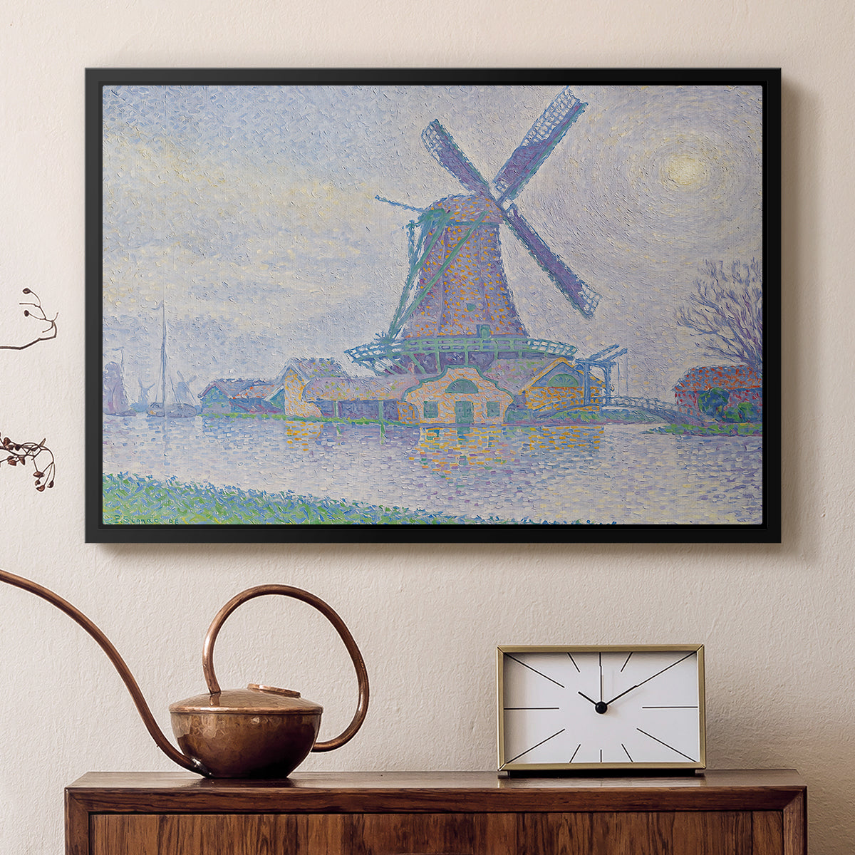 Mill of Edam (Moulin d'Edam), 1896 - Floater Framed Canvas Print