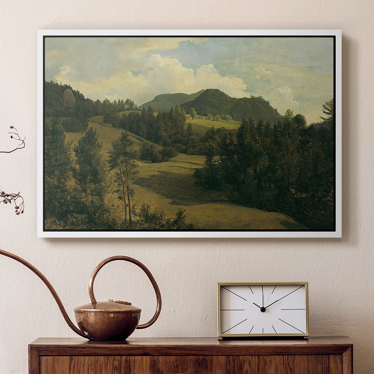 Landscape near Miesenbach, c. 1830 - Floater Framed Canvas Print