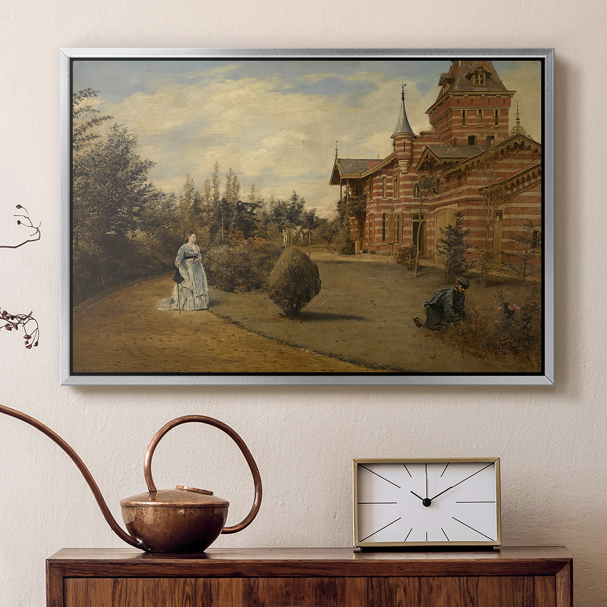 The Country House of Gustave Coûteaux, 1871 - Floater Framed Canvas Print
