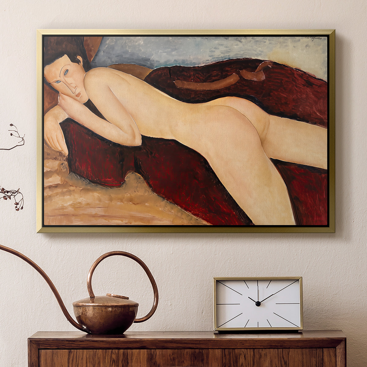 Reclining Nude from the Back (Nu couché de dos), c. 1917 - Floater Framed Canvas Print