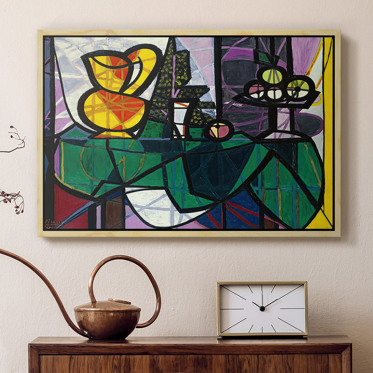 Pitcher and Bowl of Fruit, 1931 - Floater Framed Canvas Print